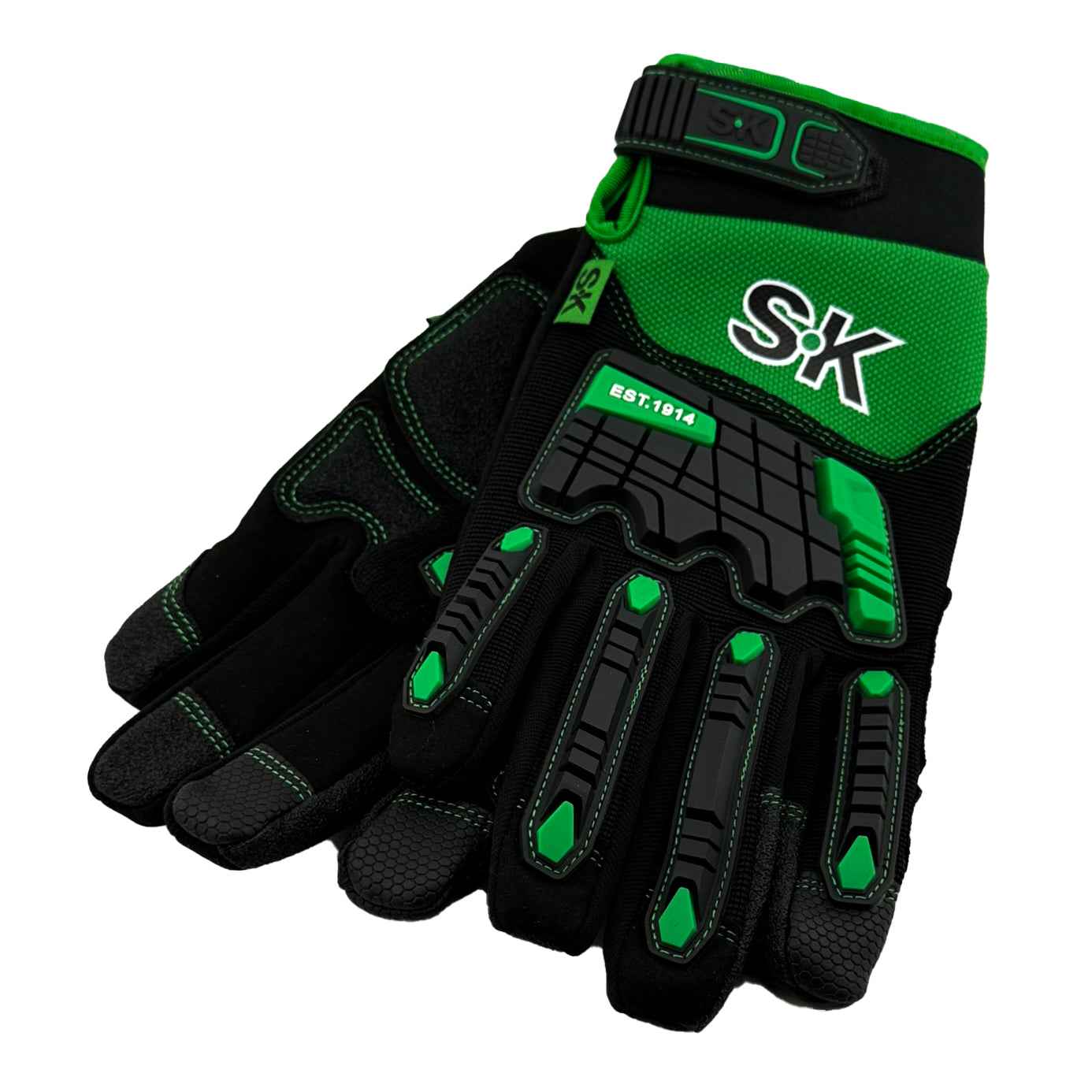 SK Tools USA - Heavy-Duty Impact Work Gloves (Large - XL)