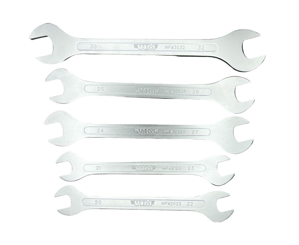 VIM Tools - 5 Pc. Large Flat Wrench Set – Metric