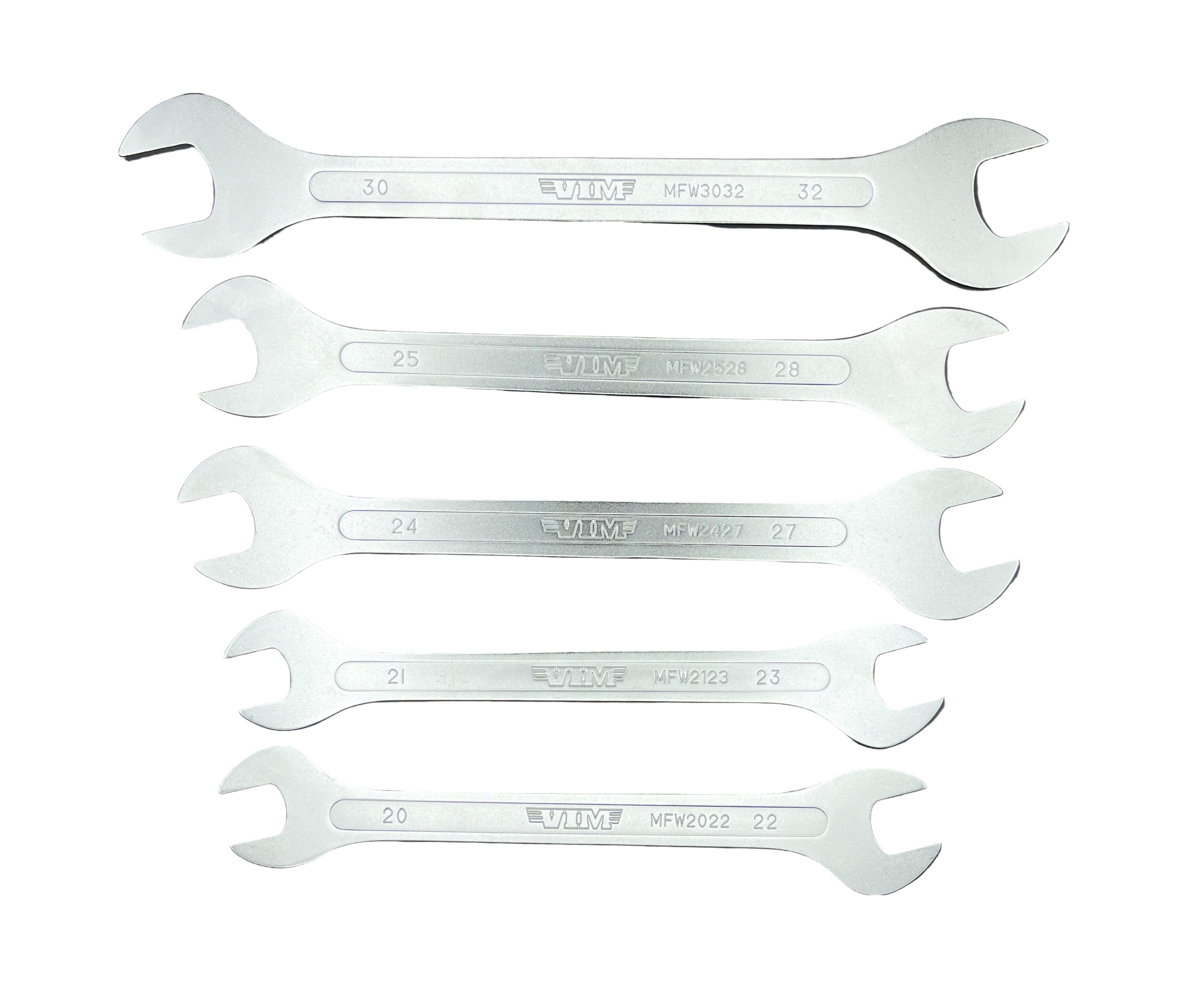VIM Tools - 5 Pc. Large Flat Wrench Set – Metric