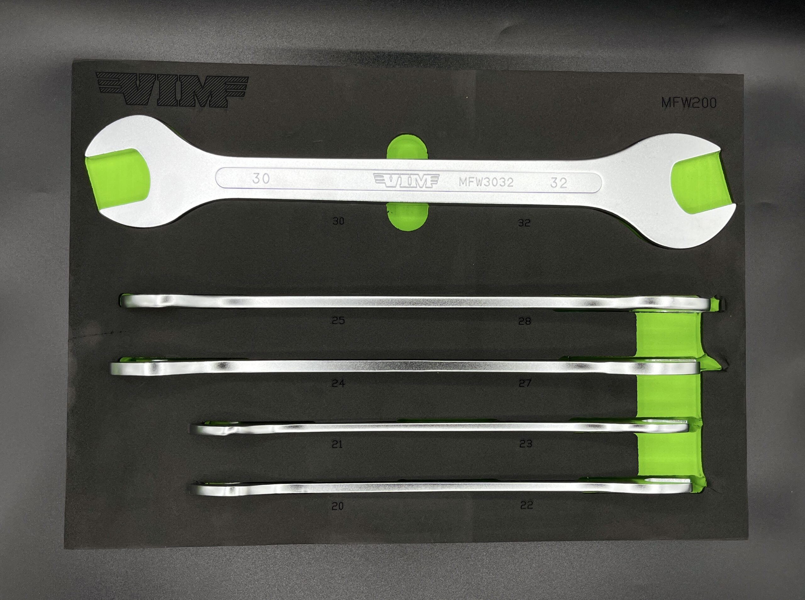 VIM Tools - 5 Pc. Large Flat Wrench Set – Metric