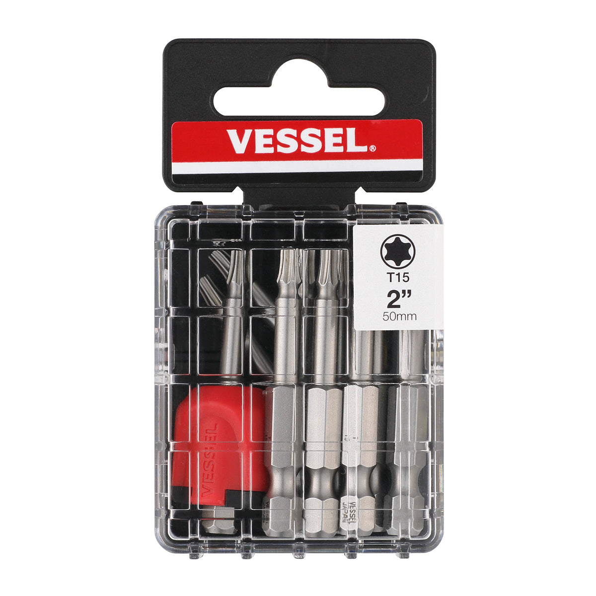Vessel NECK TORSION Power Bit T15x50mm 10PC. with MAG ENHANCER (Case)