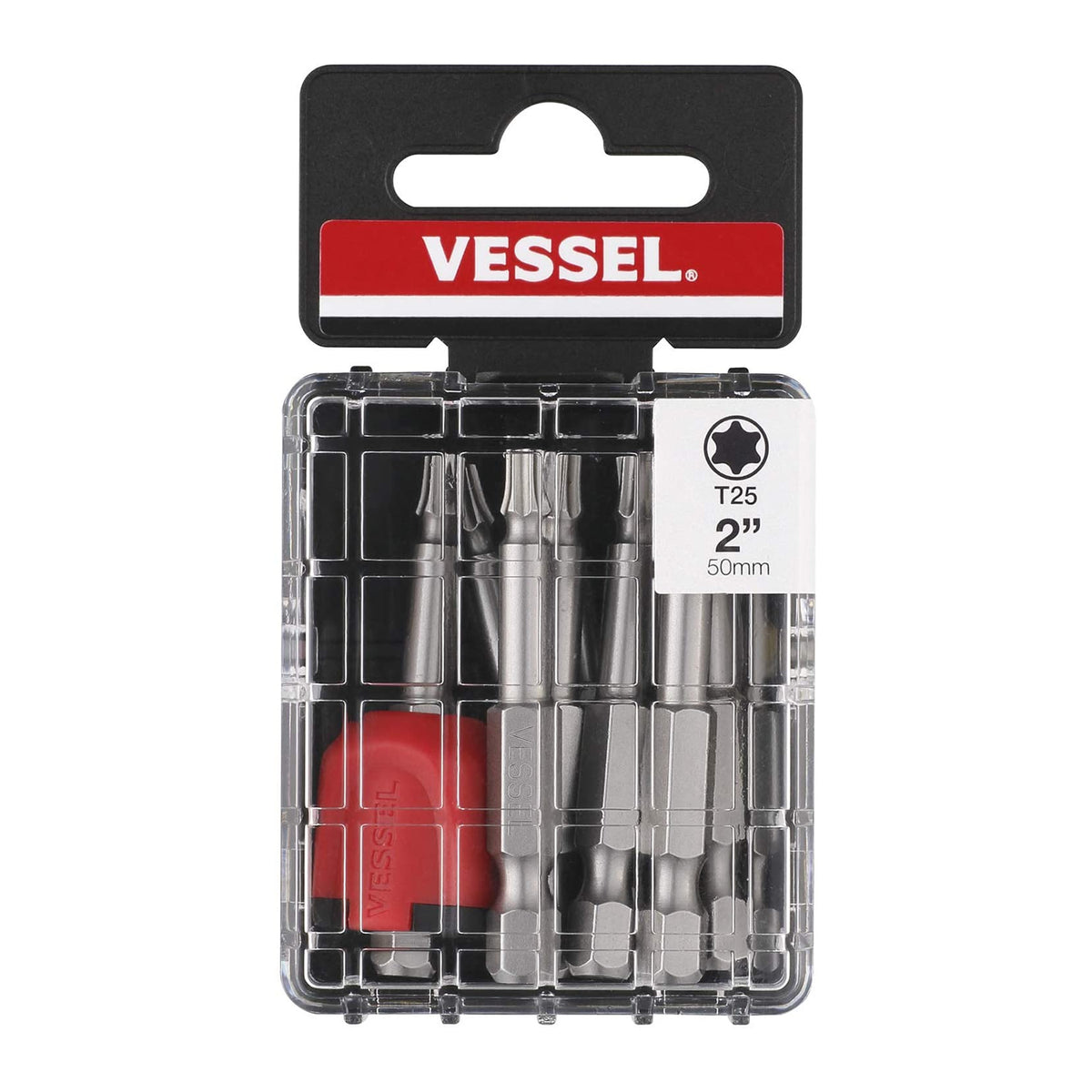 Vessel NECK TORSION Power Bit T25x50mm 10PC. with MAG ENHANCER (Case)