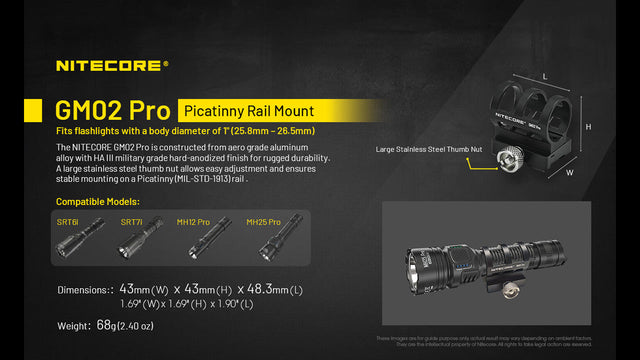 Nitecore MH25 Pro 3300 Lumen Long Throw Rechargeable Hunting Light Kit - Ridge Toolbox