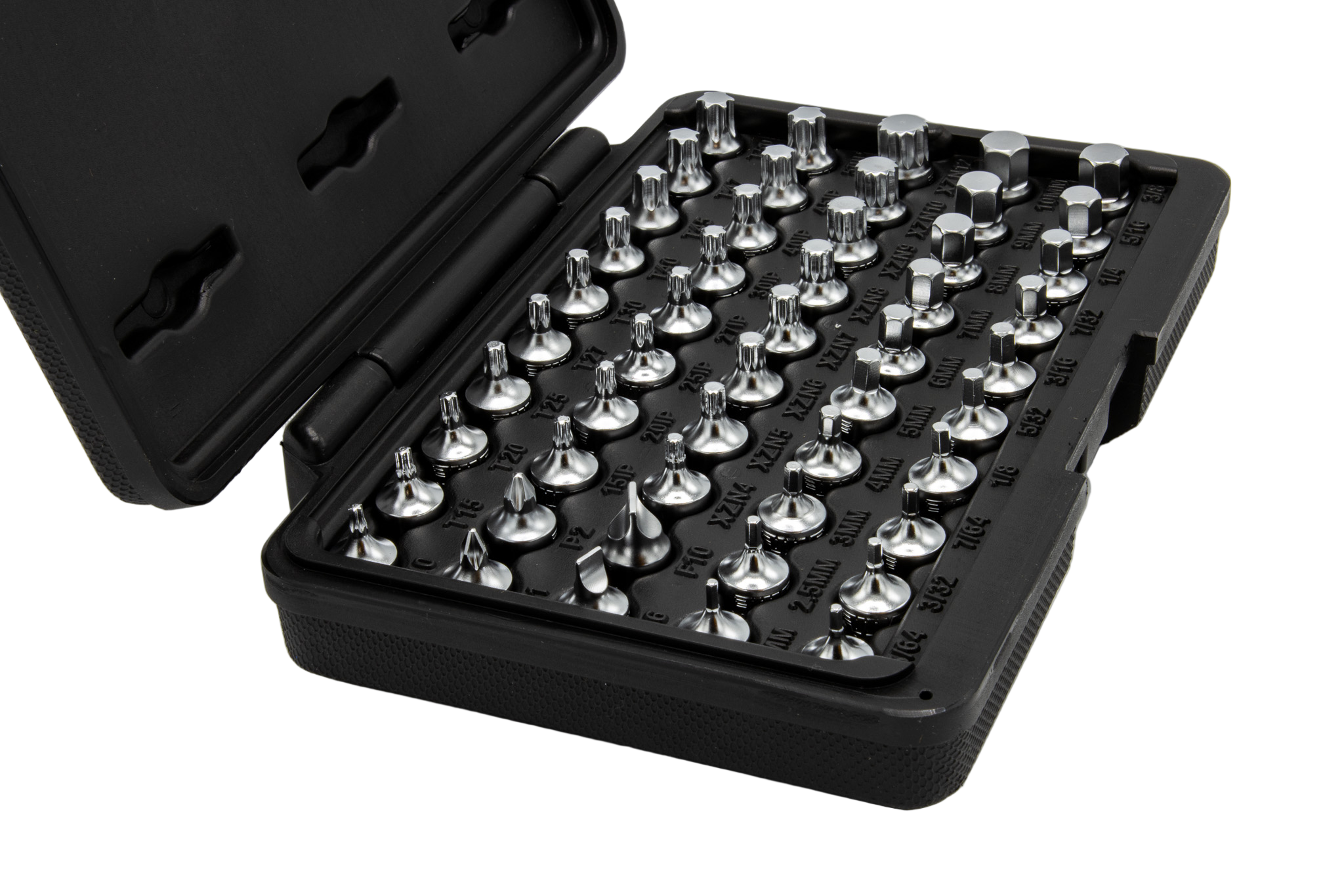 VIM Tools - Elite 50 pc Mechanics Master Set, all 1/4″ drive and 20mm OAL, TORX®, TORX® Plus, XZN Hex flat Philips