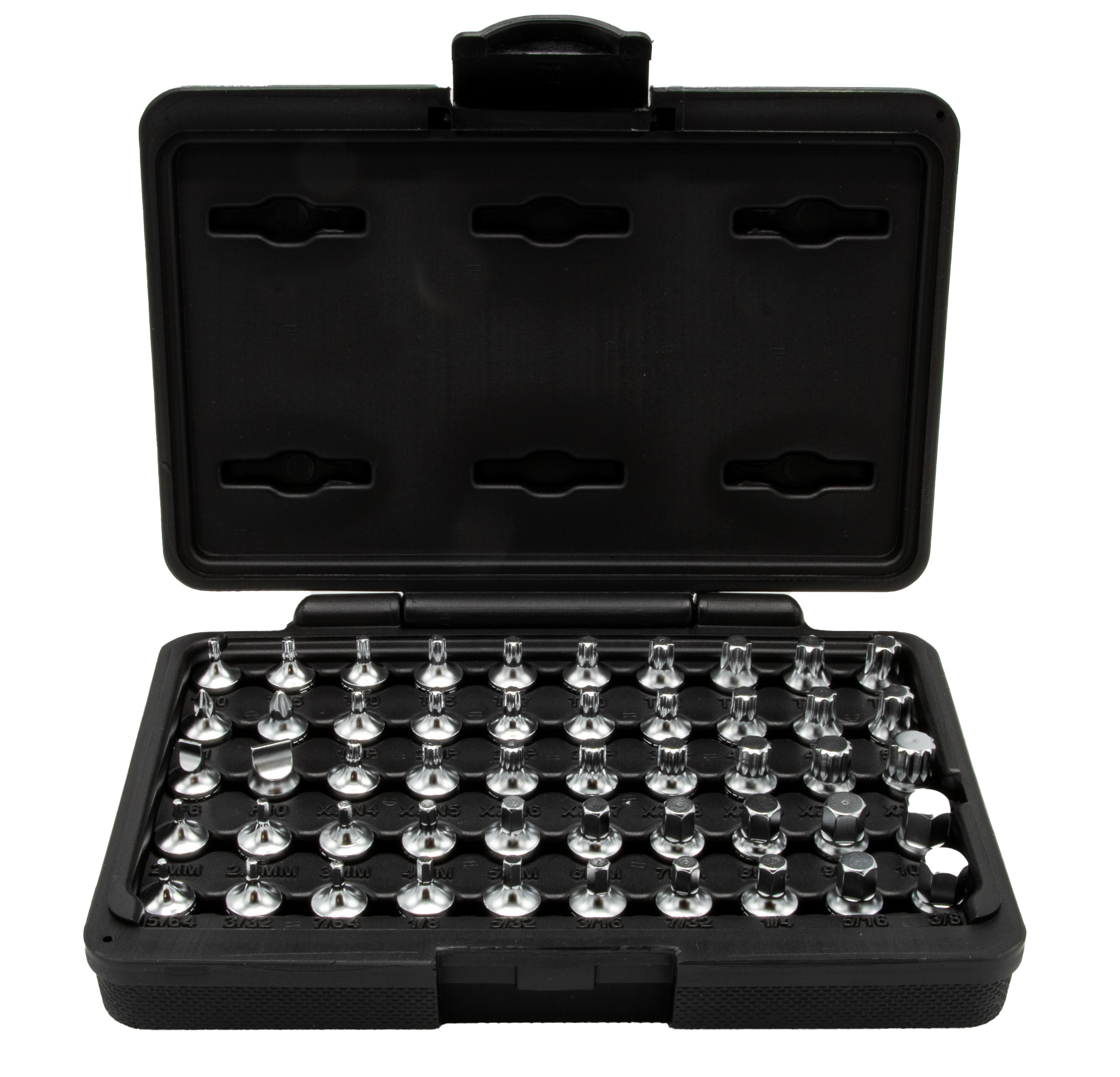 VIM Tools - Elite 50 pc Mechanics Master Set, all 1/4″ drive and 20mm OAL, TORX®, TORX® Plus, XZN Hex flat Philips