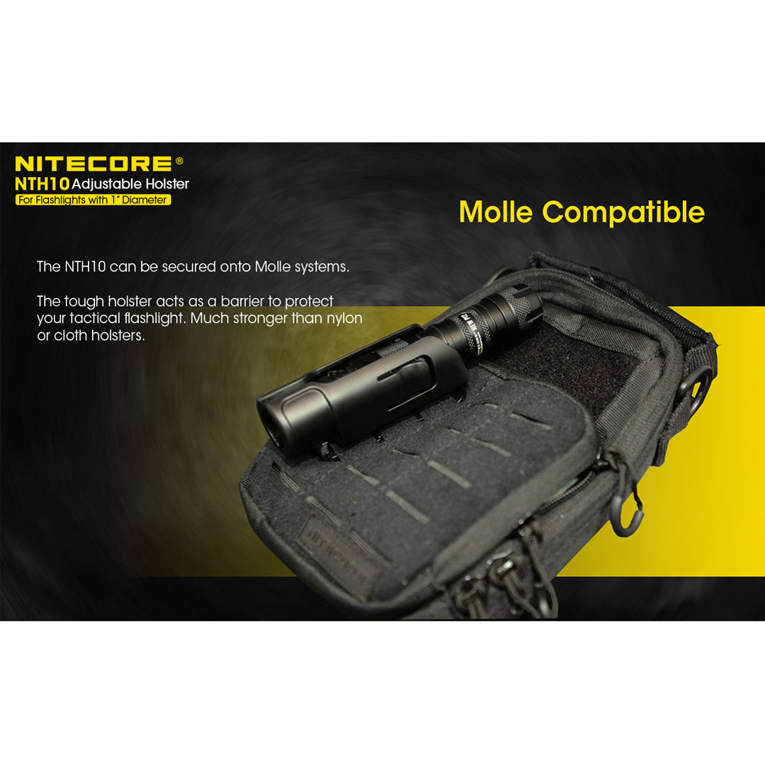 Nitecore NTH10 Rigid 1 inch Diameter Flashlight Adjustable Holster