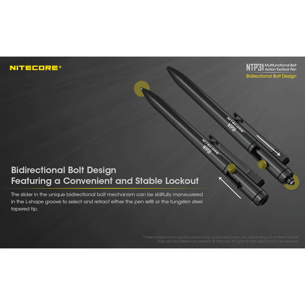 Nitecore NTP31 Aluminum Alloy Tactical Bolt Action Pen