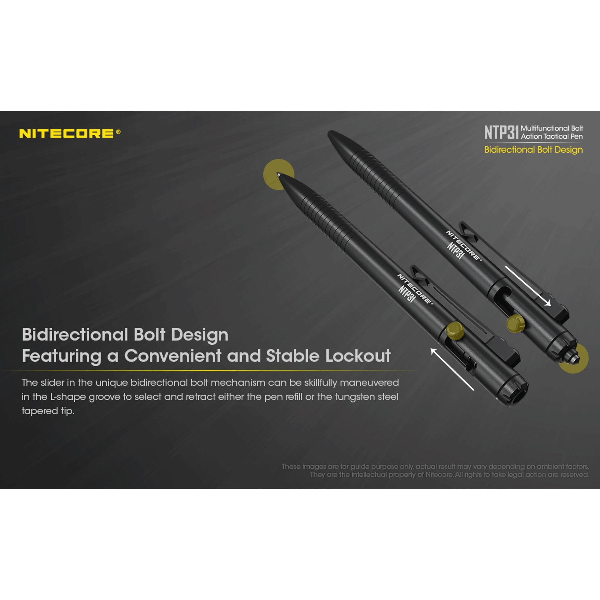 Nitecore NTP31 Aluminum Alloy Tactical Bolt Action Pen