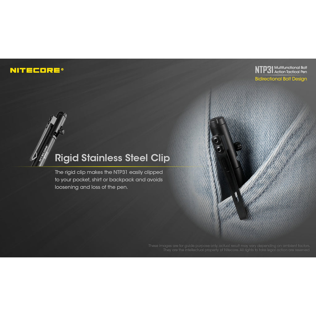 Nitecore NTP31 Aluminum Alloy Tactical Bolt Action Pen