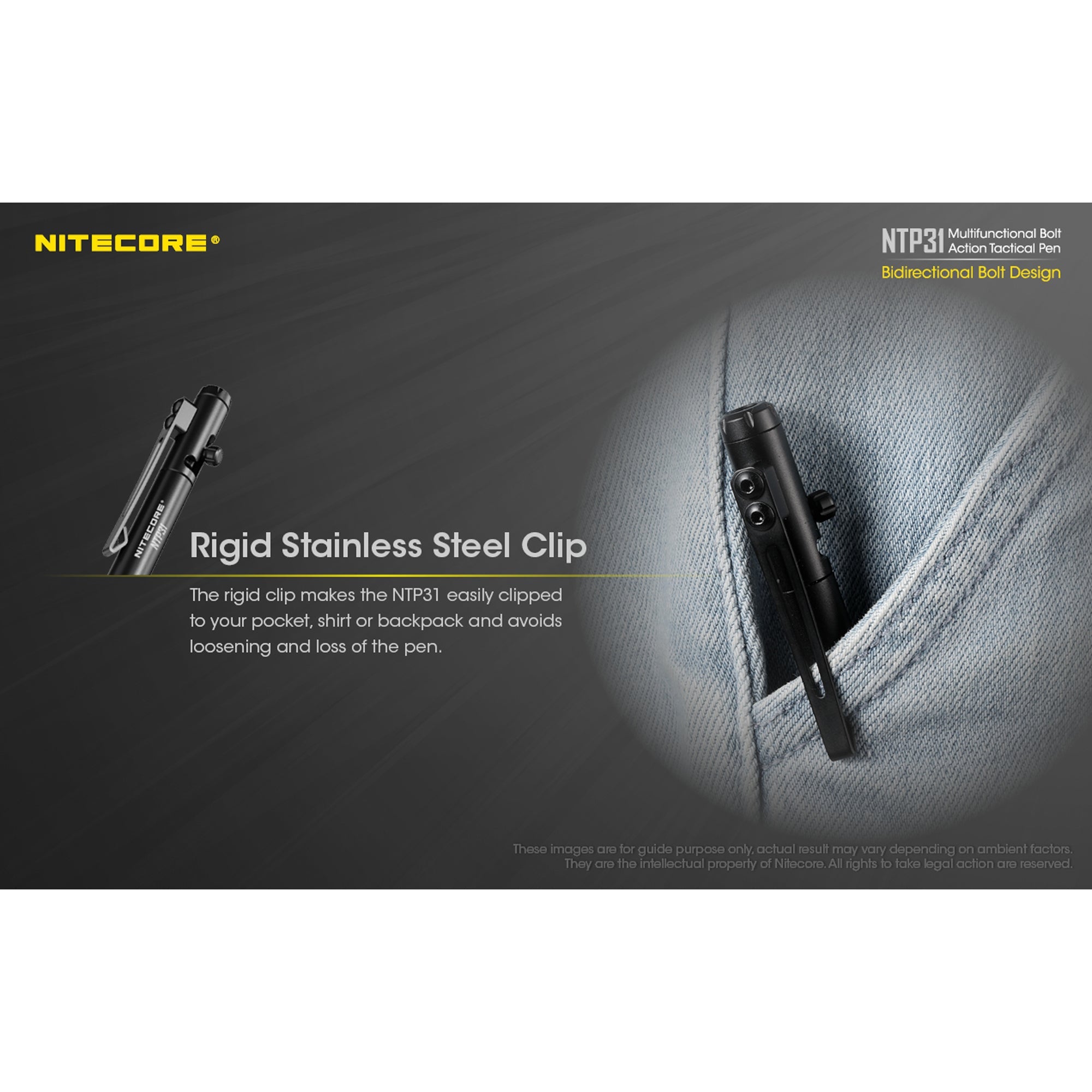 Nitecore NTP31 Aluminum Alloy Tactical Bolt Action Pen