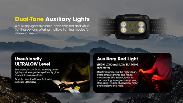 Nitecore NU30 500 Lumen USB-C Rechargeable Outdoor Headlamp - Ridge Toolbox