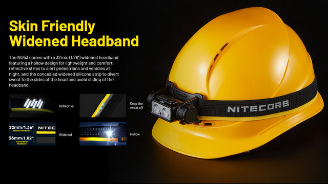 Nitecore NU53 1800 Lumen Rechargeable Industrial Headlamp - Ridge Toolbox