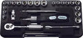 1/4 Sq. Dr. Socket Set   6 point  Plastic Case 25 pieces