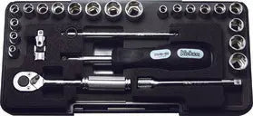1/4 Sq. Dr. Socket Set   6 point  Plastic Case 25 pieces