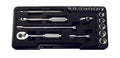 1/4 Sq. Dr. 18 Piece 6-Point Metric Socket Set  4-13mm