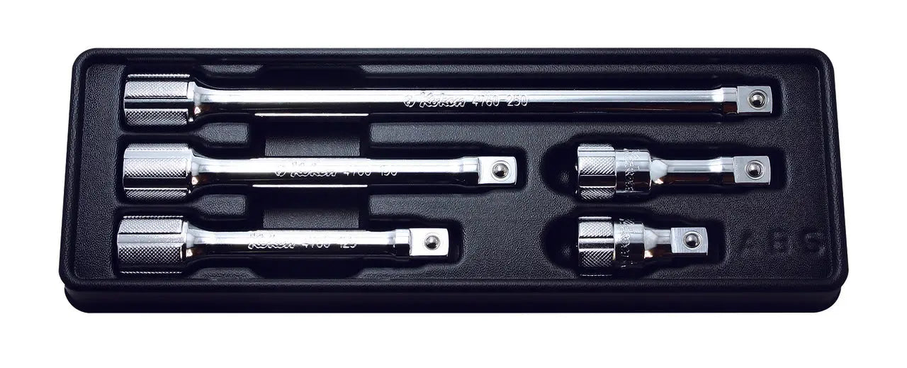 1/2 Sq. Dr. Extension Bar Set  50-250mm ABS Tray   5 pieces