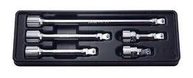 1/2 Sq. Dr. Wobble-Fix Extension Bar Set  50-250mm ABS Tray   5 pieces