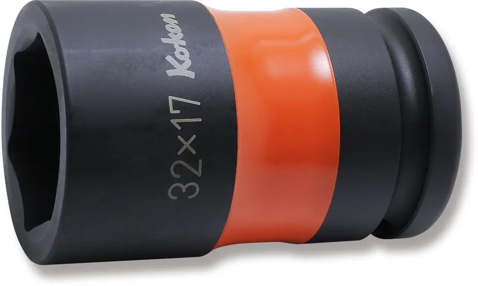 3/4 Sq. Dr. Rear Wheel Nut Socket  32 x 17mm Hex x Square 75mm Color coded