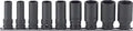 3/8 Sq. Dr. Socket Set  8-22mm 6 point  Thin walled 9 pieces