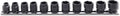 3/8 Sq. Dr. Socket Set  8-19mm 6 point  Thin walled 11 pieces