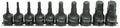 1/2 Sq. Dr. Bit Socket Set  4-19mm Hex Length 60mm  10 pieces