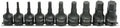 1/2 Sq. Dr. Bit Socket Set  4mm-19mm Hex 300mm  10 pieces