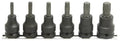 1/2 Sq. Dr. Bit Socket Set TORX® T30-T60  Length 60mm  6 pieces