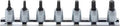 1/4 Sq. Dr. 7 Piece Tamper-Resistant TORXplus® Bit Socket Set 10IPR-40IPR