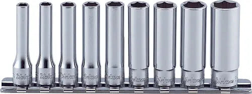 1/4 Sq. Dr. Socket Set  3/16-1/2 6 point   9 pieces