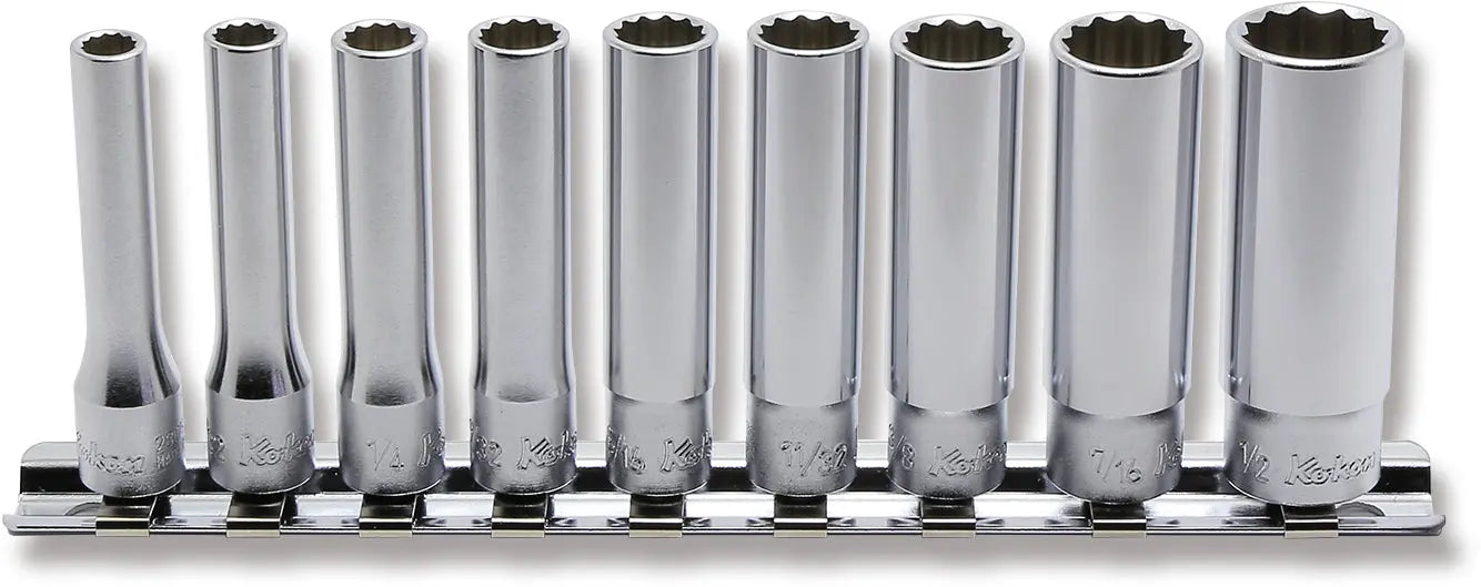 1/4 Sq. Dr. Socket Set  3/16-1/2 12 point   9 pieces