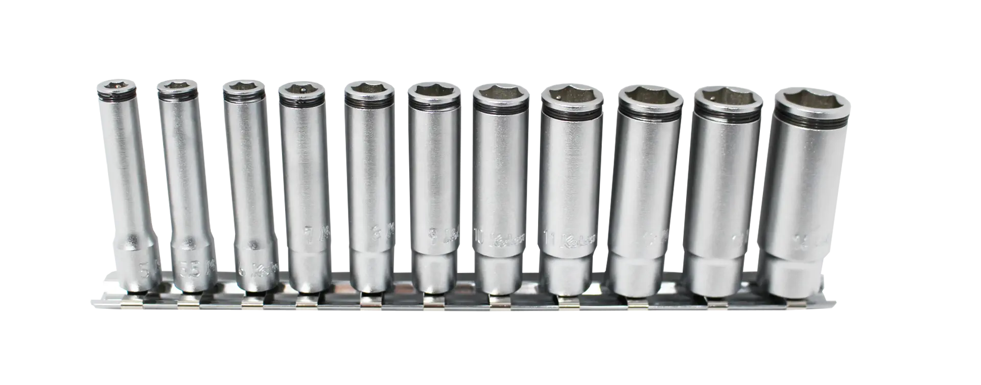 Special 1/4 Sq. Dr. Deep NUT GRIP® Socket Set, 5-14mm - 11 pieces