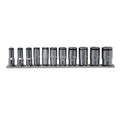 Special 1/4 Sq. Dr. Semi-Deep NUT GRIP® Socket Set  5-14mm - 11 pieces