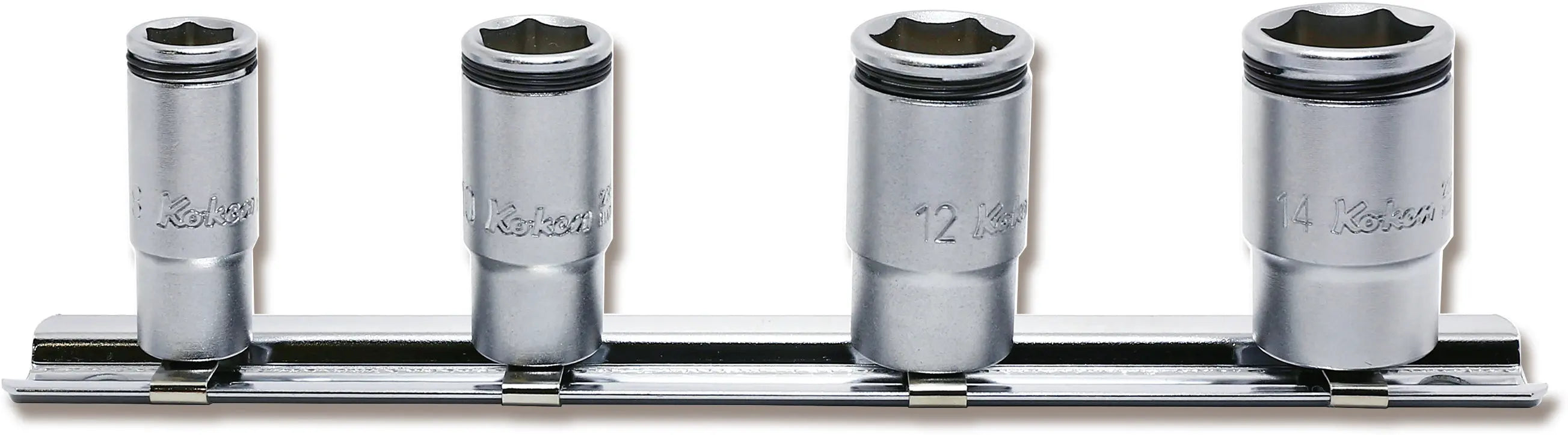 1/4 Sq. Dr. Socket Set  8-14mm Nut Grip   4 pieces