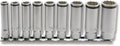Ko-ken 1/4" Sq. Drive 12-Point SAE Deep NUT GRIP® 9 Piece Socket Set