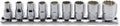 1/4 Sq. Dr. Socket Set  3/16-1/2 12 point 150mm  9 pieces