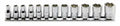 1/4 Sq. Dr. Socket Set  4-14mm Surface 200mm  12 pieces