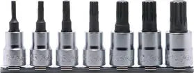 3/8 Sq. Dr. Bit Socket Set XZN M4-M14 Triple Square 200mm  7 pieces