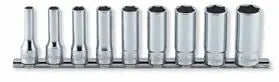 3/8 Sq. Dr. Socket Set  1/4-3/4 12 point 200mm  9 pieces