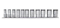 Special 3/8 Sq. Dr. Semi-Deep Socket Set  8-19mm Nut Grip   11 pieces