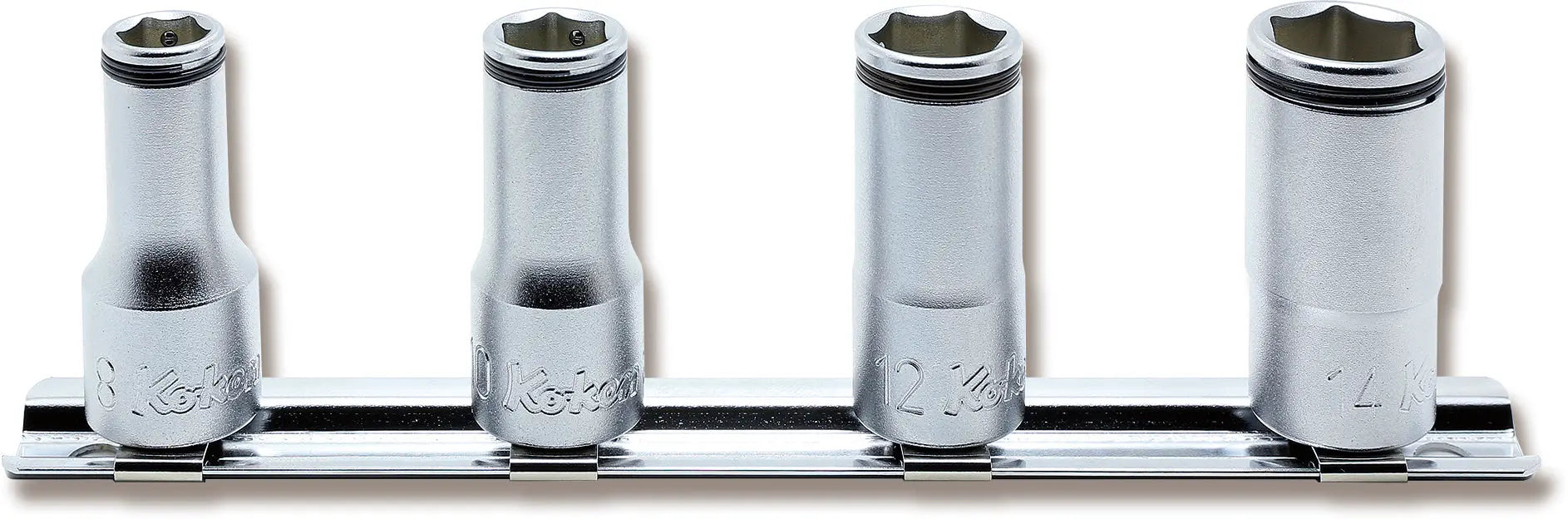 3/8 Sq. Dr. Semi-Deep NUT GRIP® Socket Set, 8mm-14mm -  4 pieces