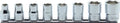 3/8 Sq. Dr. Socket Set  8-19mm 6 point 200mm  8 pieces