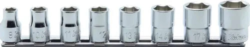 3/8 Sq. Dr. Socket Set  8-19mm 6 point 200mm  8 pieces