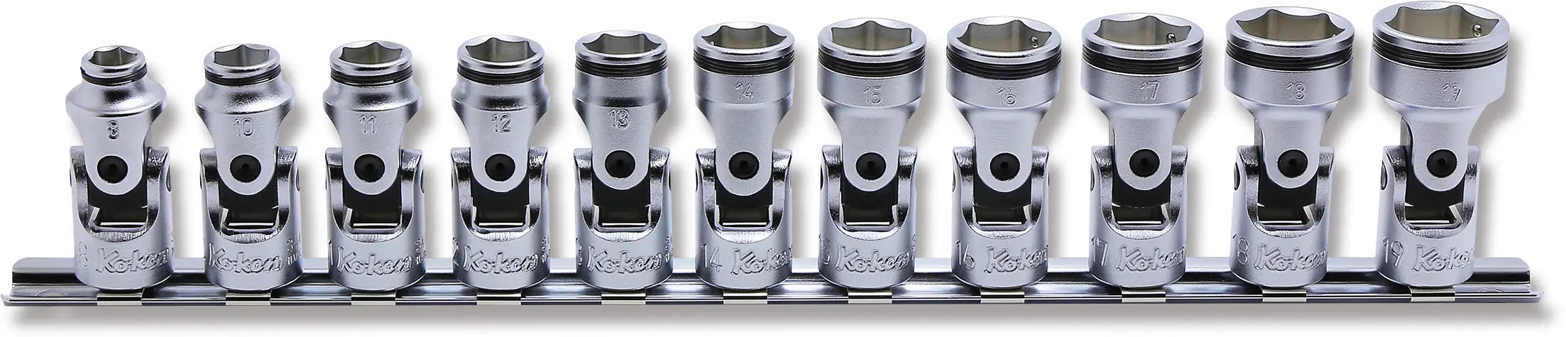 3/8 Sq. Dr. Universal NUT GRIP® Socket Set  8mm-19mm - 11 pieces