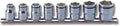3/8 Sq. Dr. Socket Set  8mm-19mm Nut Grip 200mm  8 pieces