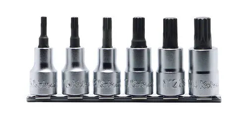 1/2 Sq. Dr. Bit Socket Set XZN M5-M14 Triple Square 150mm  6 pieces