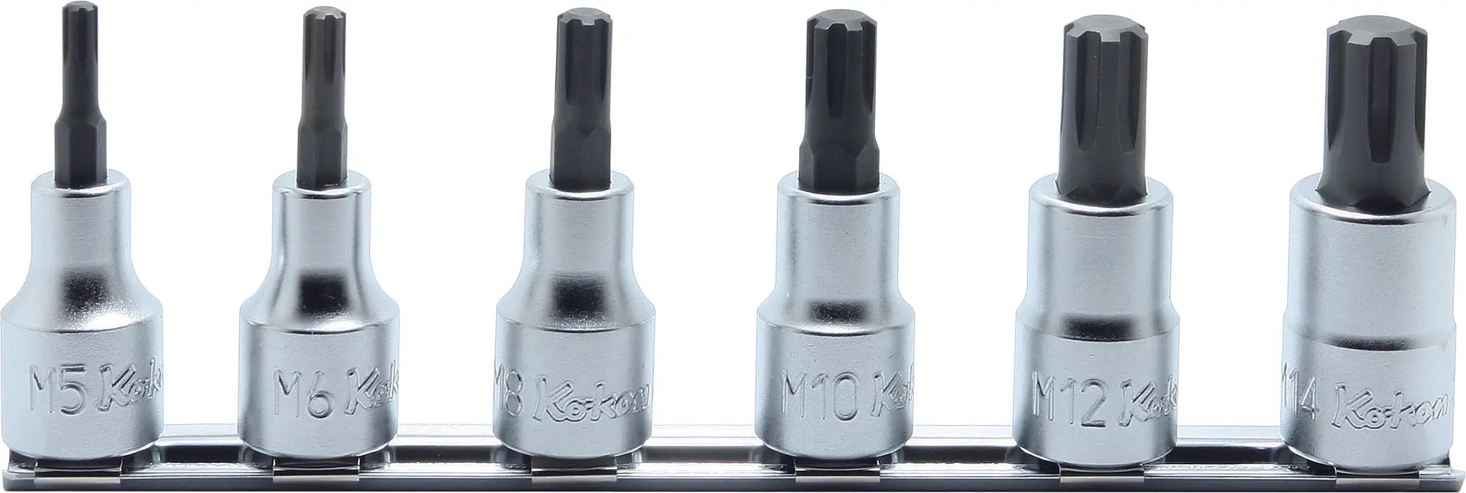 1/2 Sq. Dr. Bit Socket Set Ribe-CV M5-M16  200mm  6 pieces