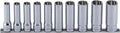 1/2 Sq. Dr. Socket Set  10-22mm Surface 300mm  10 pieces