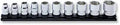 1/2 Sq. Dr. Socket Set  10-27mm 6 point 300mm Z-series 10 pieces