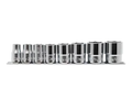 1/2 Sq. Dr. Socket Set Whitworth 3/16-5/8 6 point 250mm  8 pieces