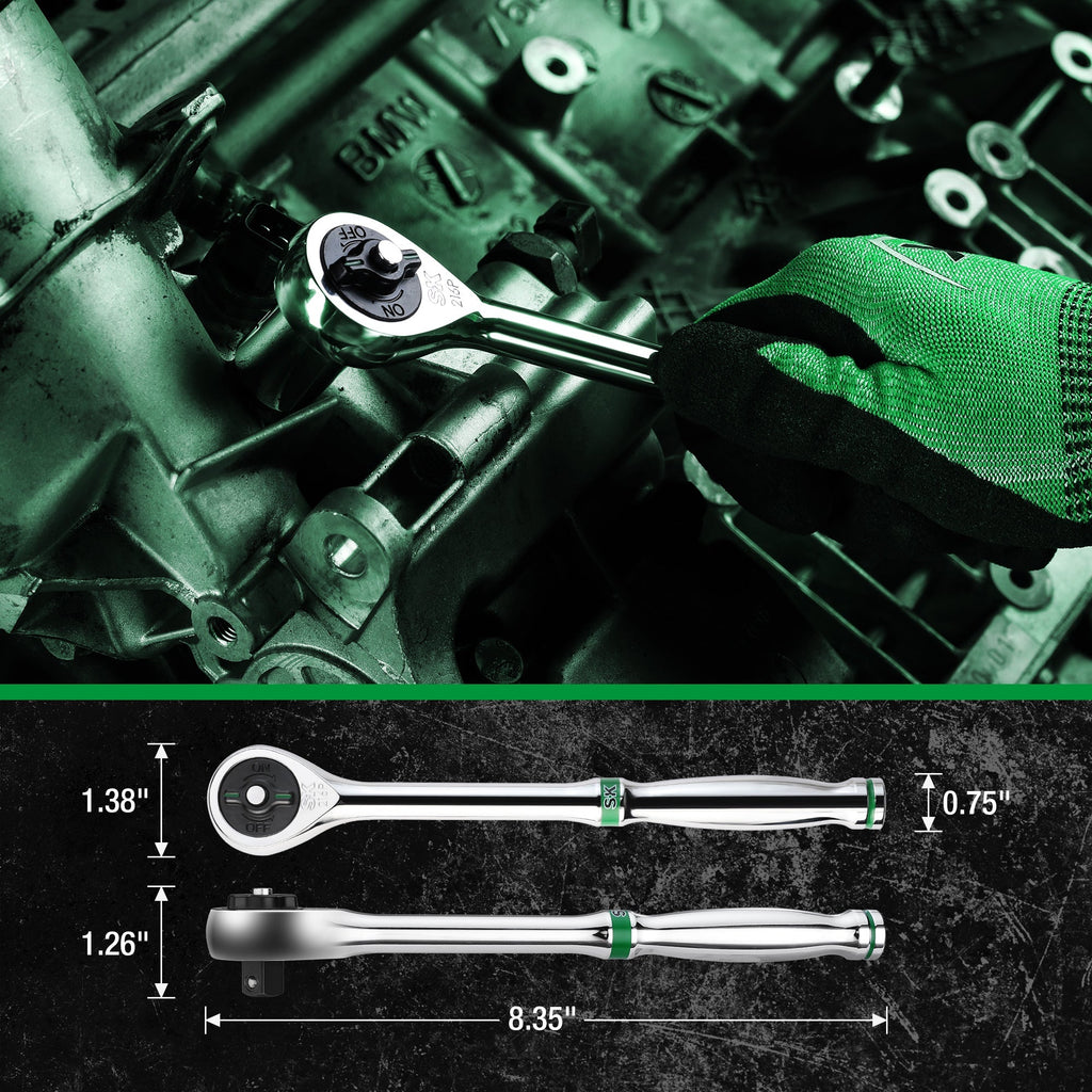 SK Tools USA - 30 Piece 3/8" Drive, 6 Point, Standard & Deep, SAE Chrome Socket Set